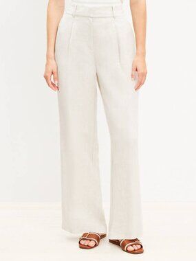 Curvy Peyton Trouser Pants In Linen Blend